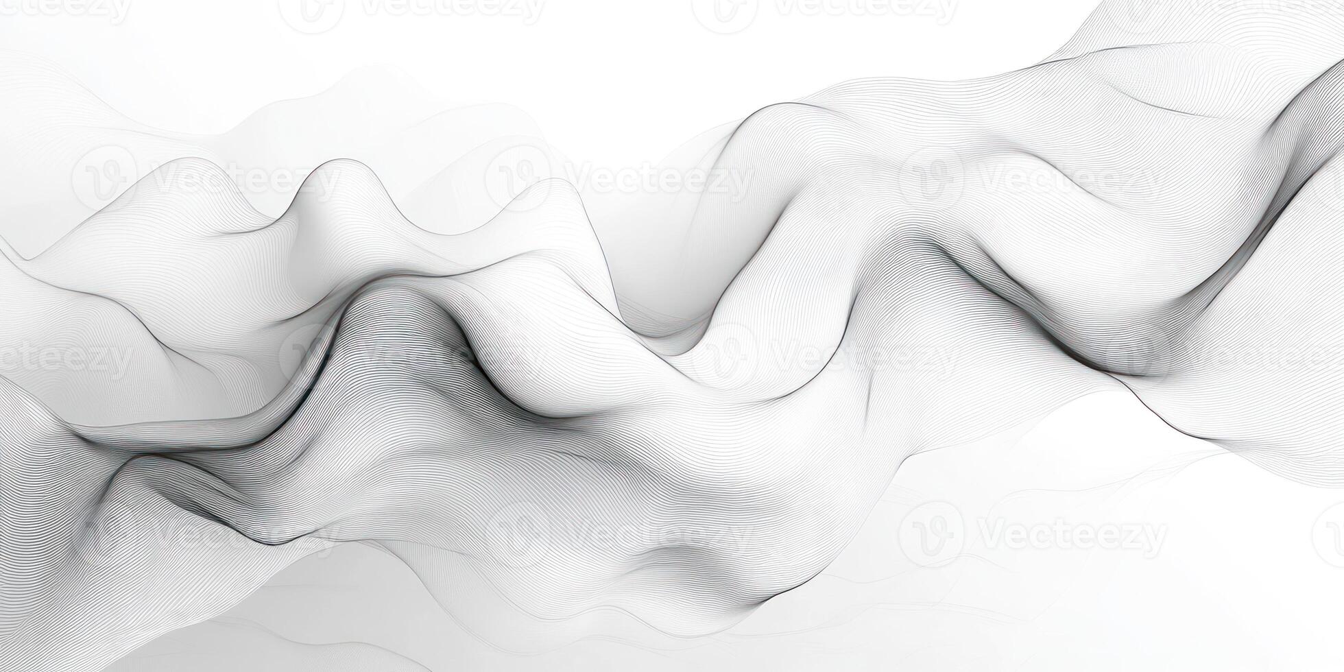 Abstract White Background with Gray Wavy Lines photo