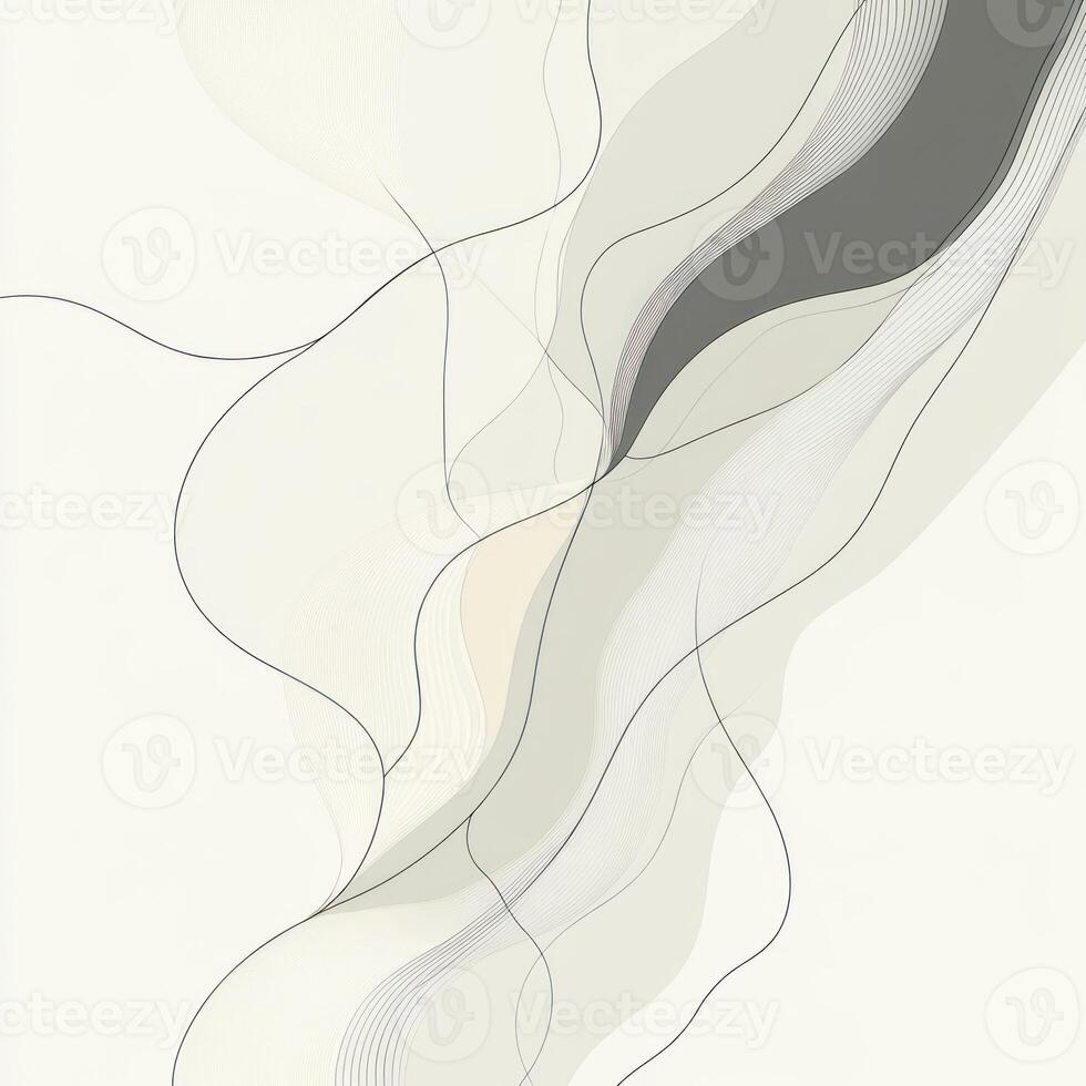 Abstract Illustration of Intersecting Curved Lines and Shapes photo