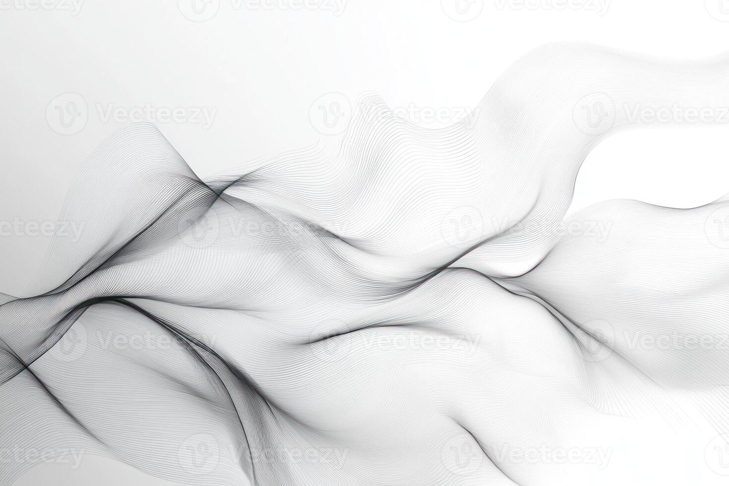 Abstract Wave Pattern with Interlacing Lines on White Background photo