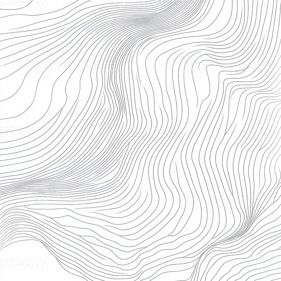Abstract Curved Lines Pattern on a White Background photo