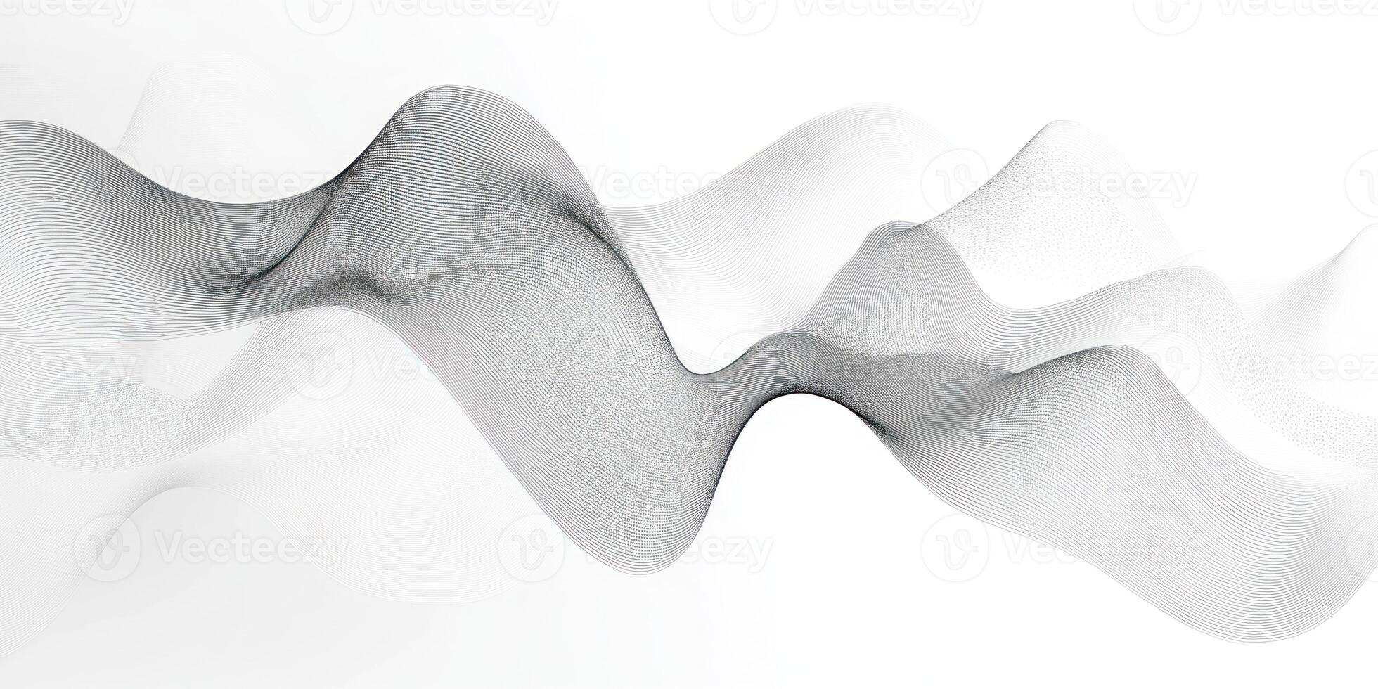 Abstract Grey and White Wavy Lines Pattern photo