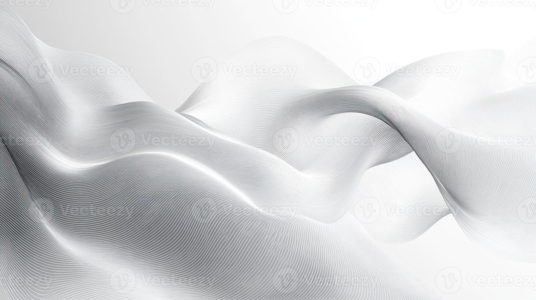Abstract White Wavy Lines and Curving Pattern photo