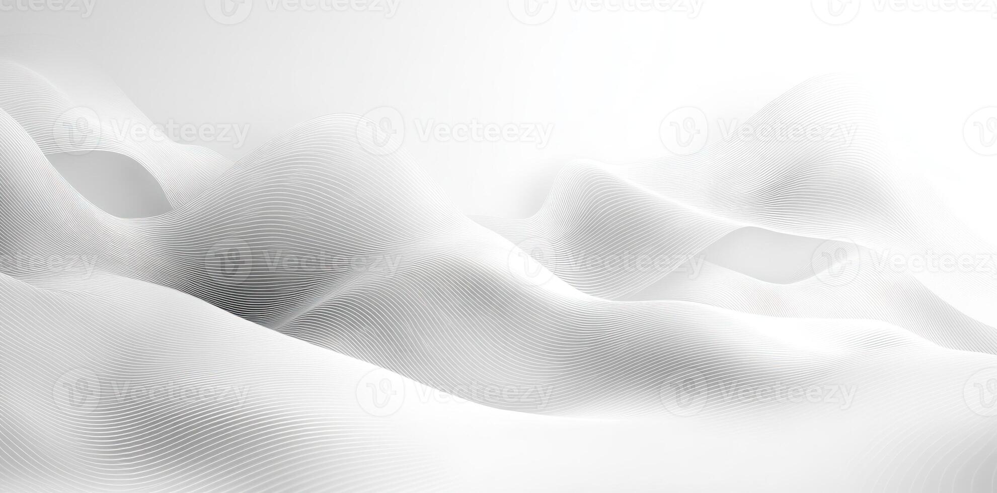 Abstract White Wavy Lines and Shapes photo