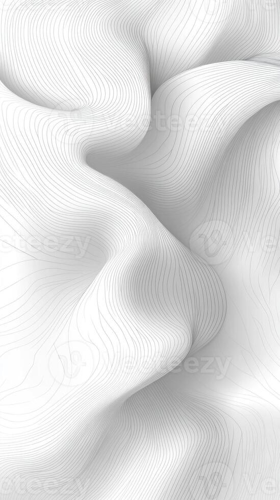Abstract White Wavy Lines With Light And Shadow photo
