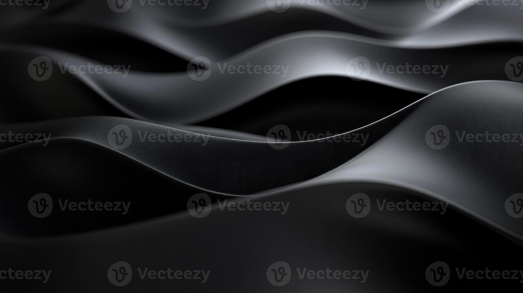 Abstract Black Wavy Texture with Subtle Light Reflection photo