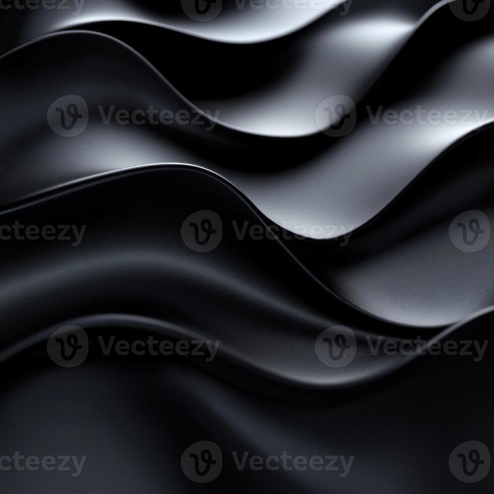 Abstract Black Wavy Surface with Subtle Texture photo