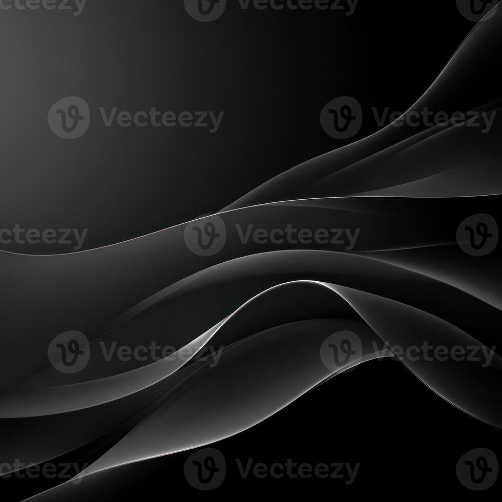 Abstract Black And White Curving Shapes photo