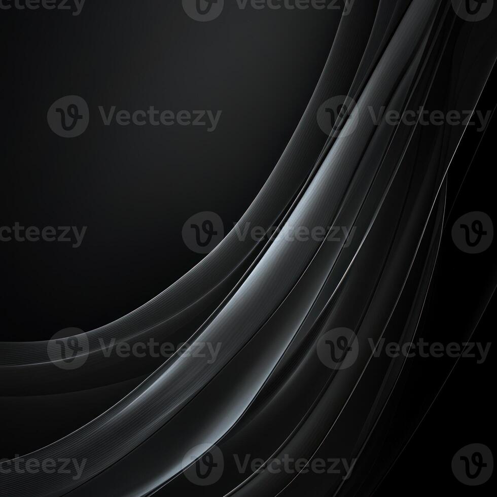 Abstract Black and Silver Swirling Lines Background photo
