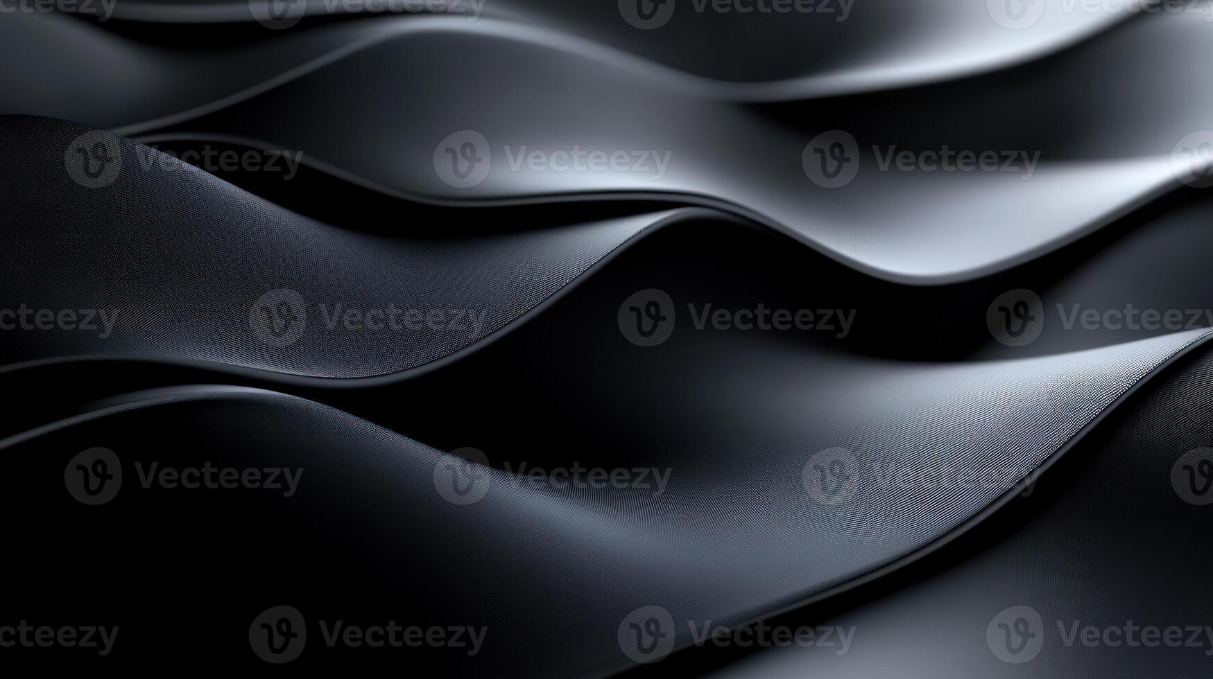 Abstract Black Wavy Texture with Subtle Light Reflection photo