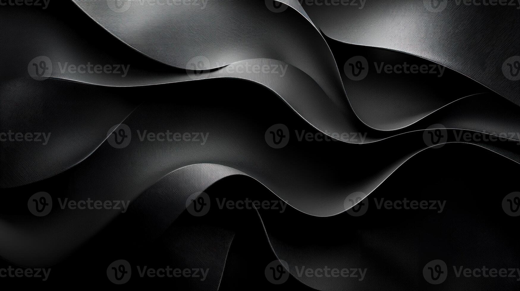 Abstract Black Wavy Surface with Subtle Texture photo
