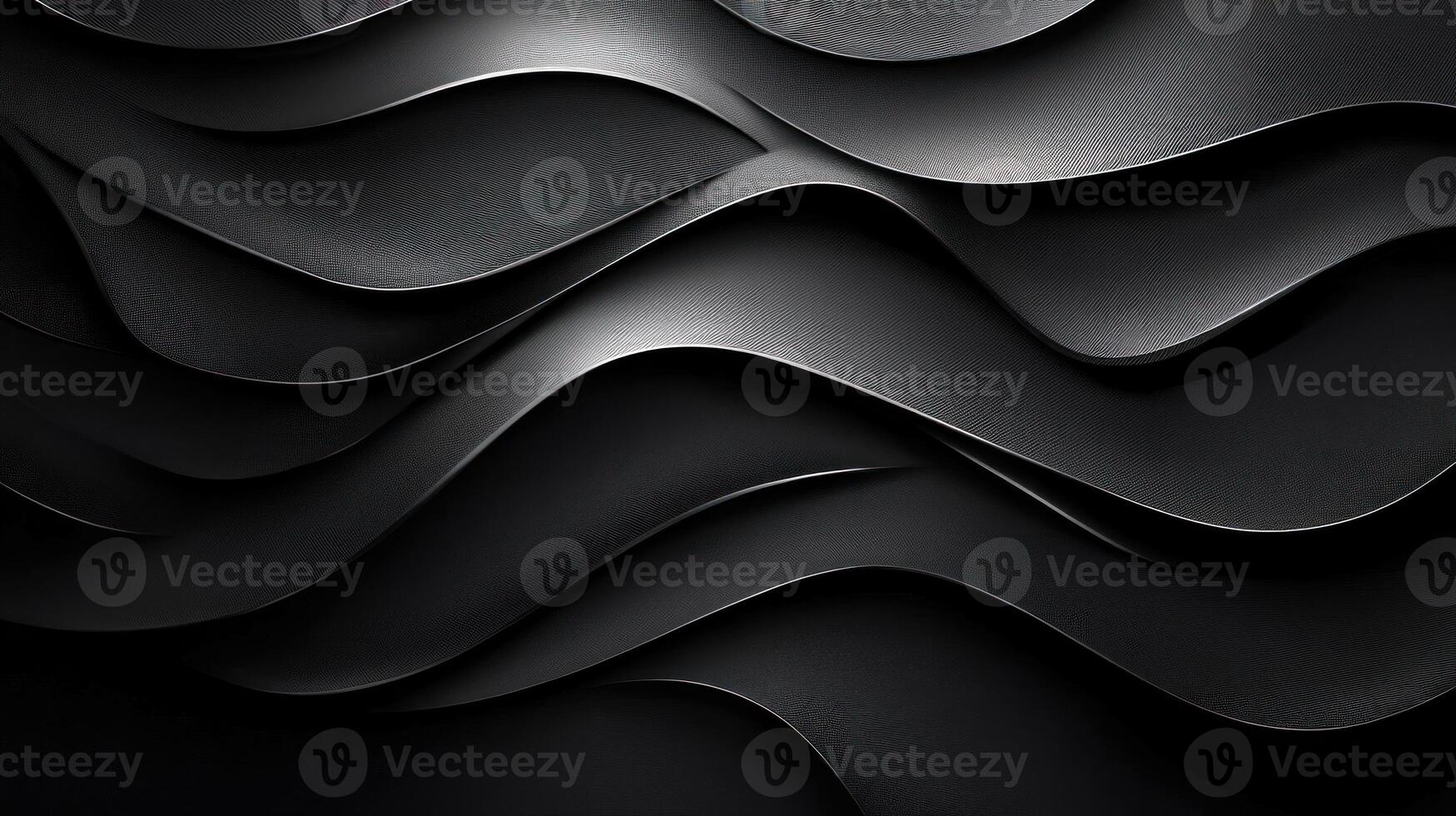 Abstract Black Wavy Pattern with Textured Surface photo