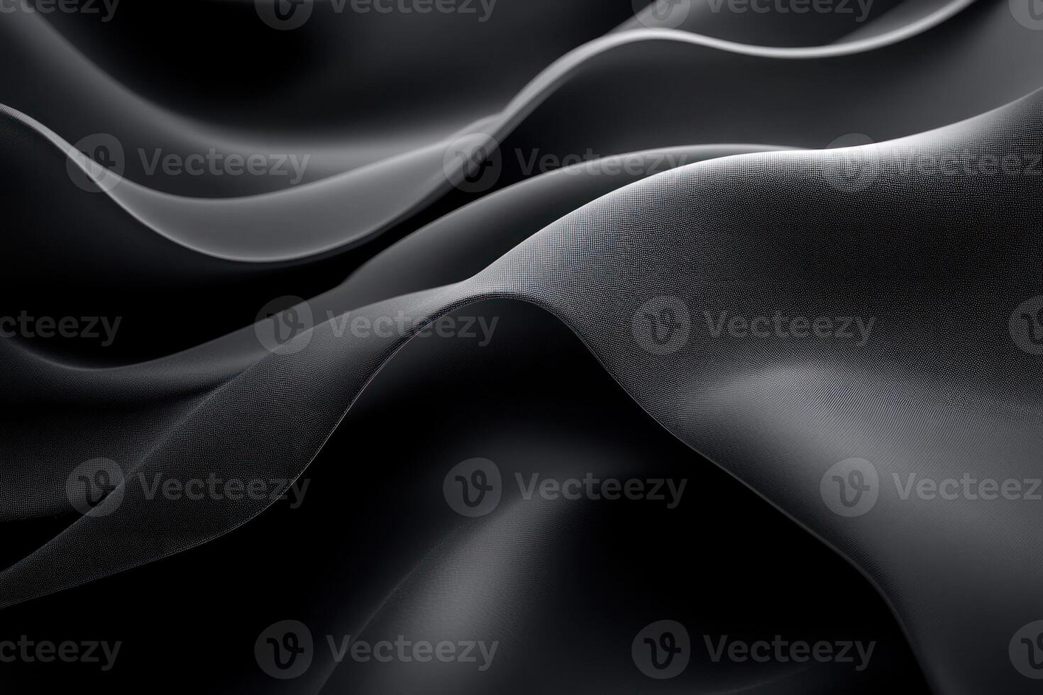 Abstract Black Wavy Fabric Texture photo