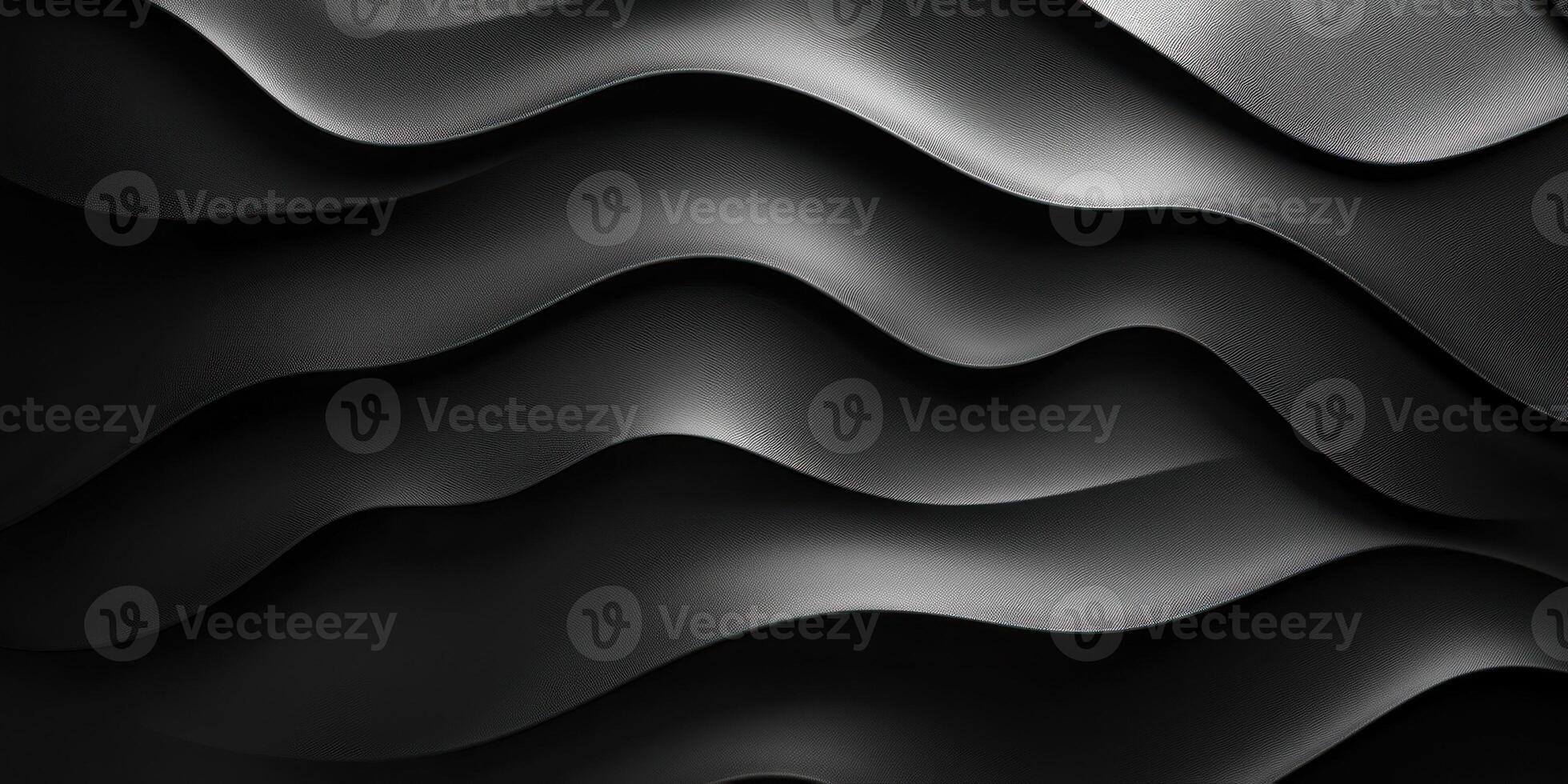 Abstract Black Wavy Pattern with Textured Surface photo