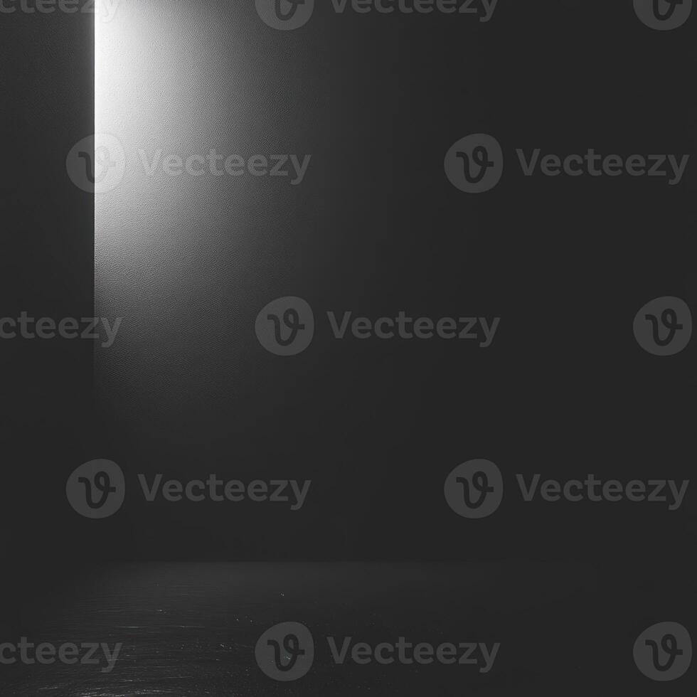 A Single Beam of Light Illuminates a Dark Room photo