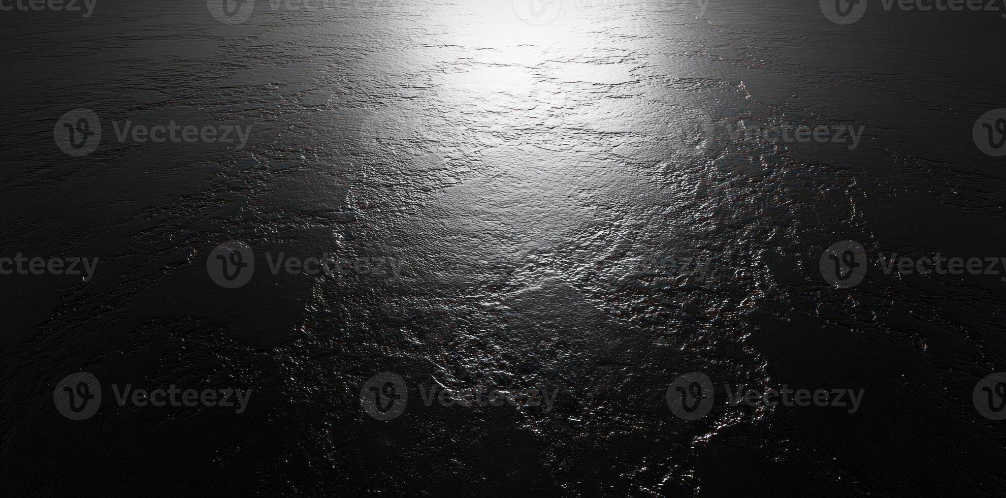 Black Textured Surface with Light Reflection photo