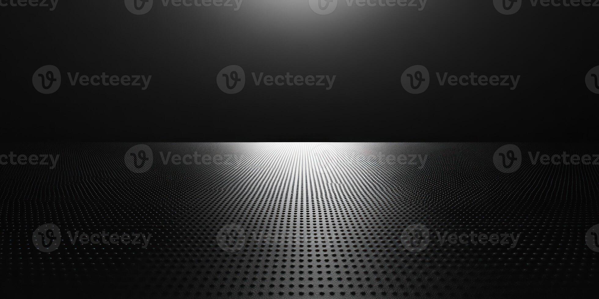 A Black Surface With a Dotted Pattern Illuminated by a Spotlight photo