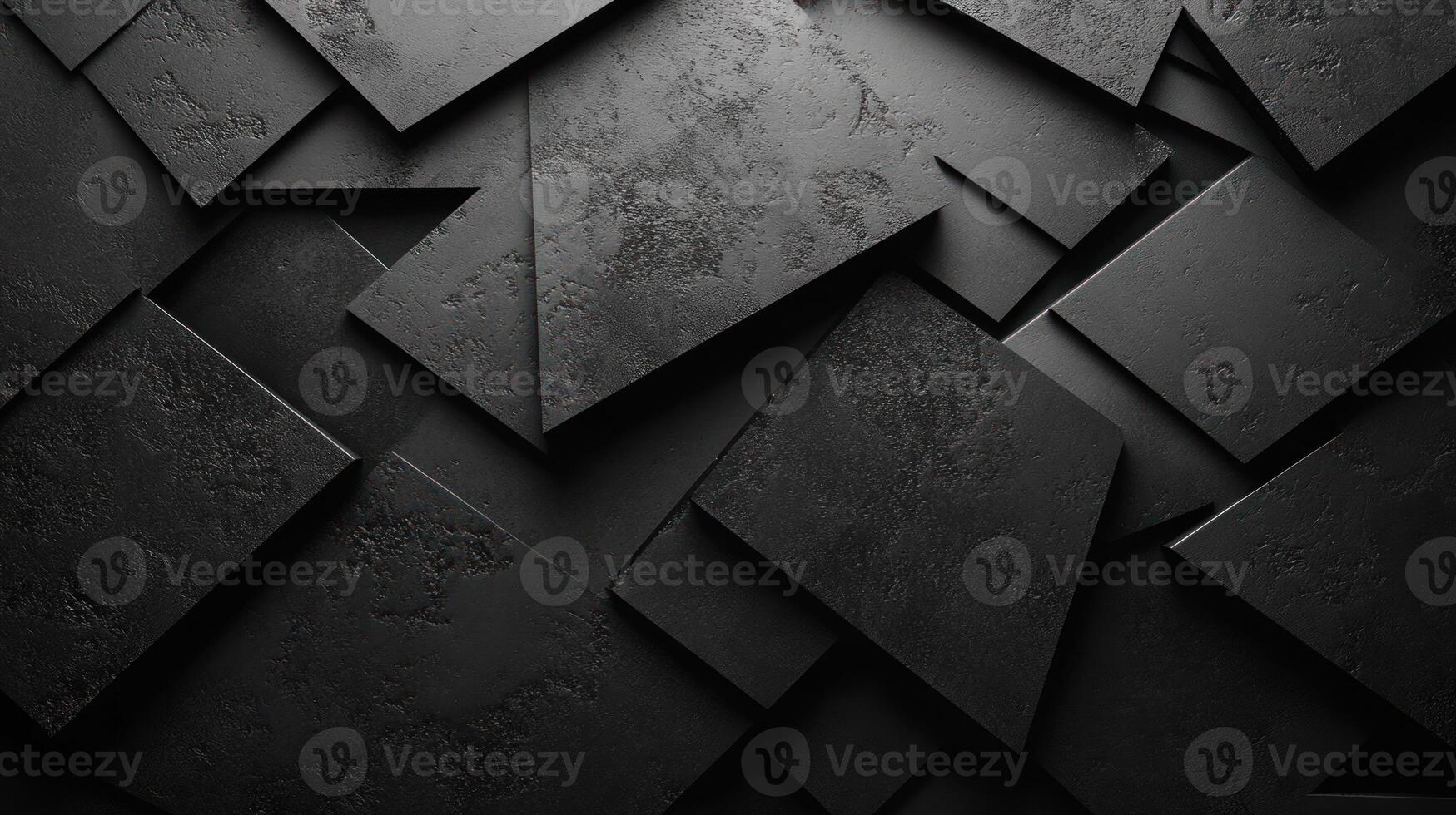Abstract Black Geometric Pattern with Textured Surfaces photo