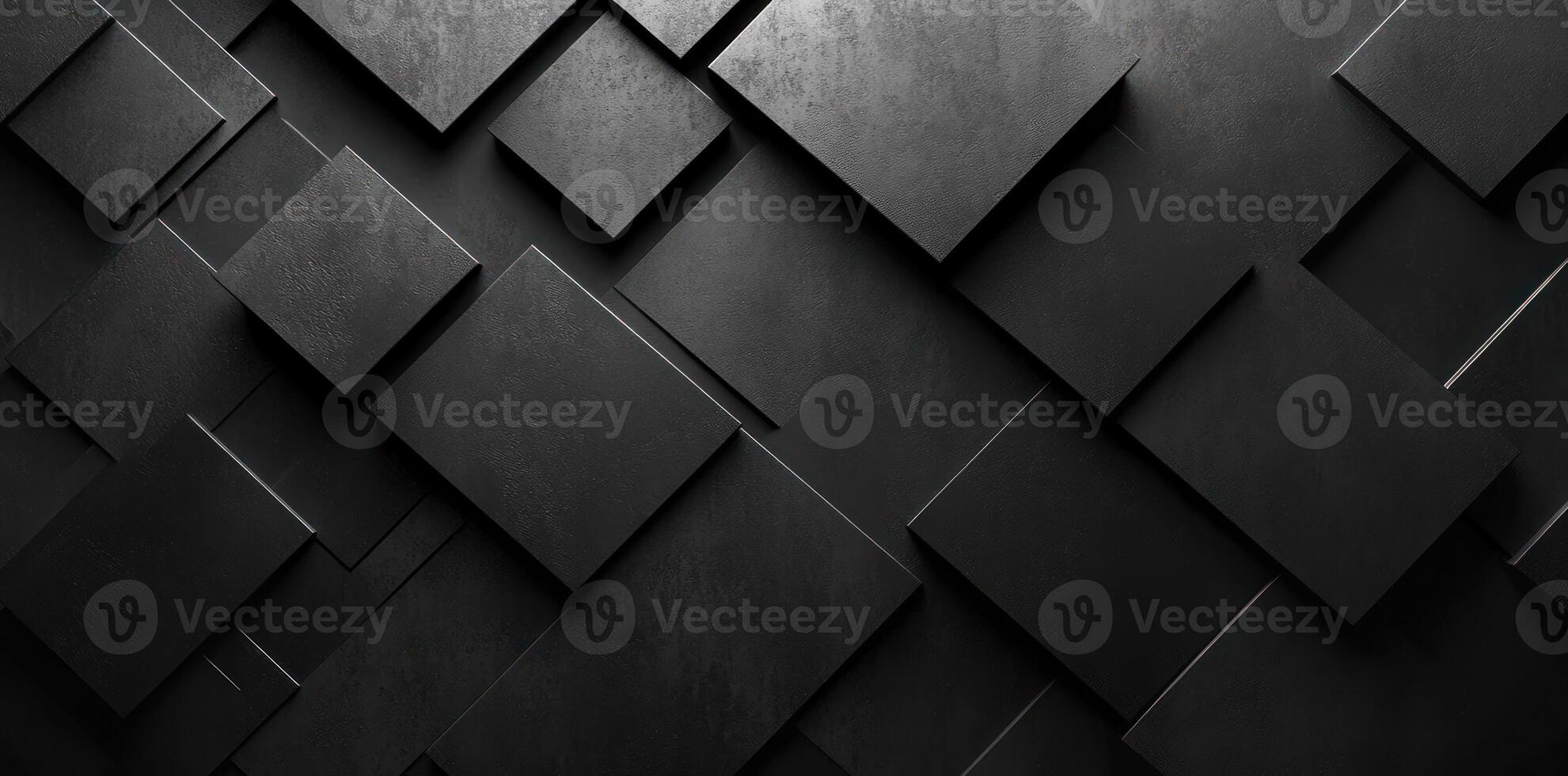 Abstract Black Geometric Pattern with Textured Squares photo
