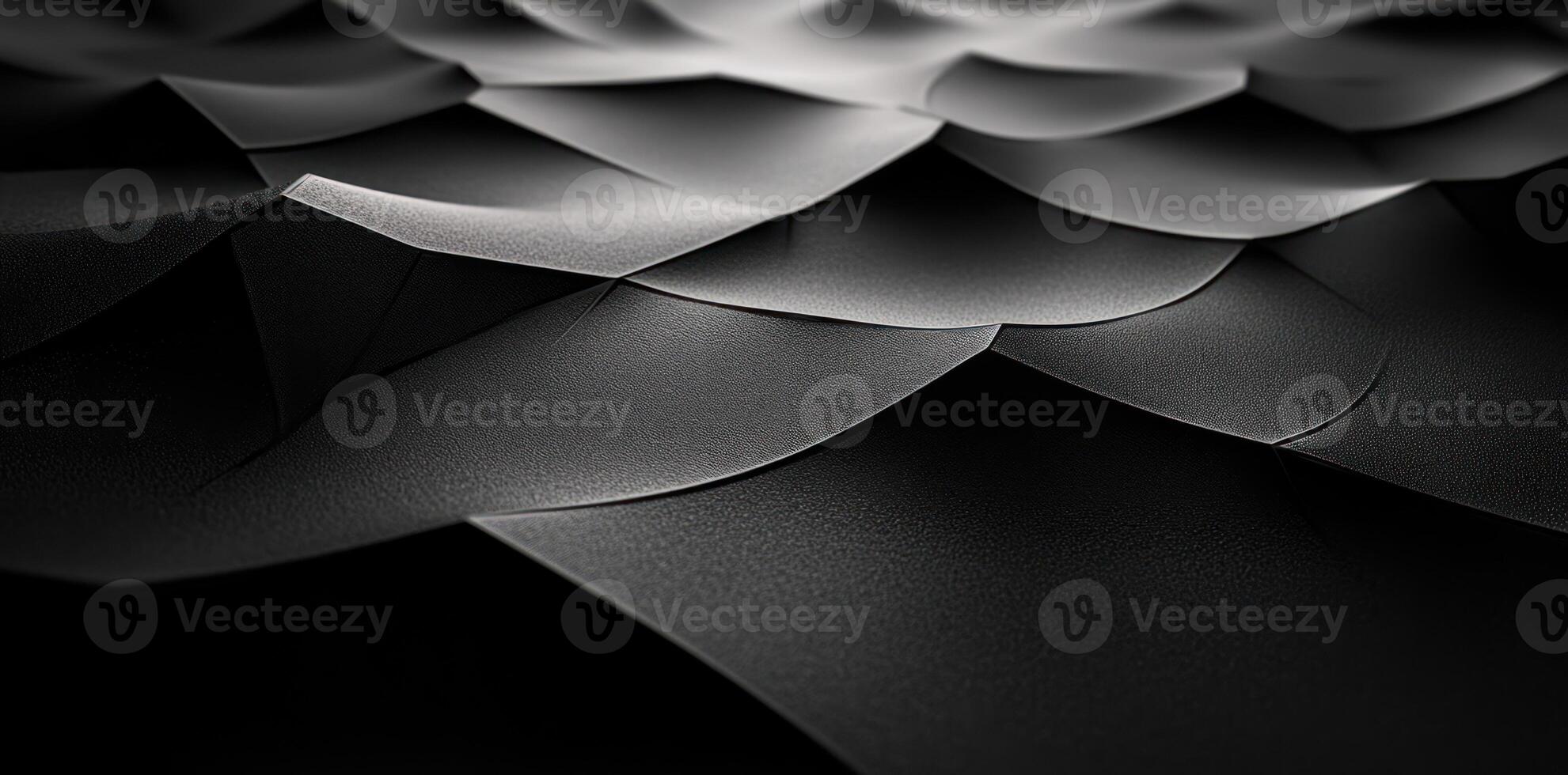 Abstract Black Textured Surface with Geometric Shapes and Shadows photo