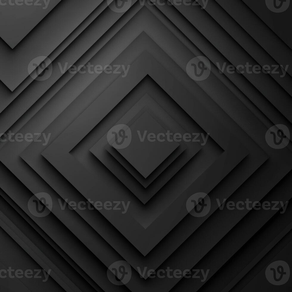 Abstract Black Geometric Pattern with Depth and Shadows photo