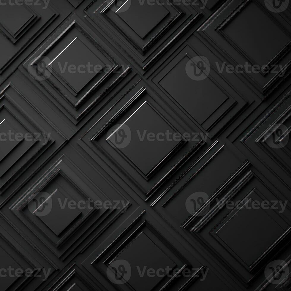 Abstract Black Geometric Pattern with Depth and Dimension photo