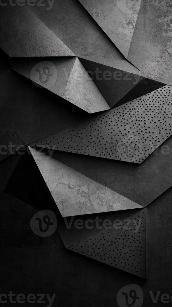 Abstract Black Geometric Pattern with Studs photo