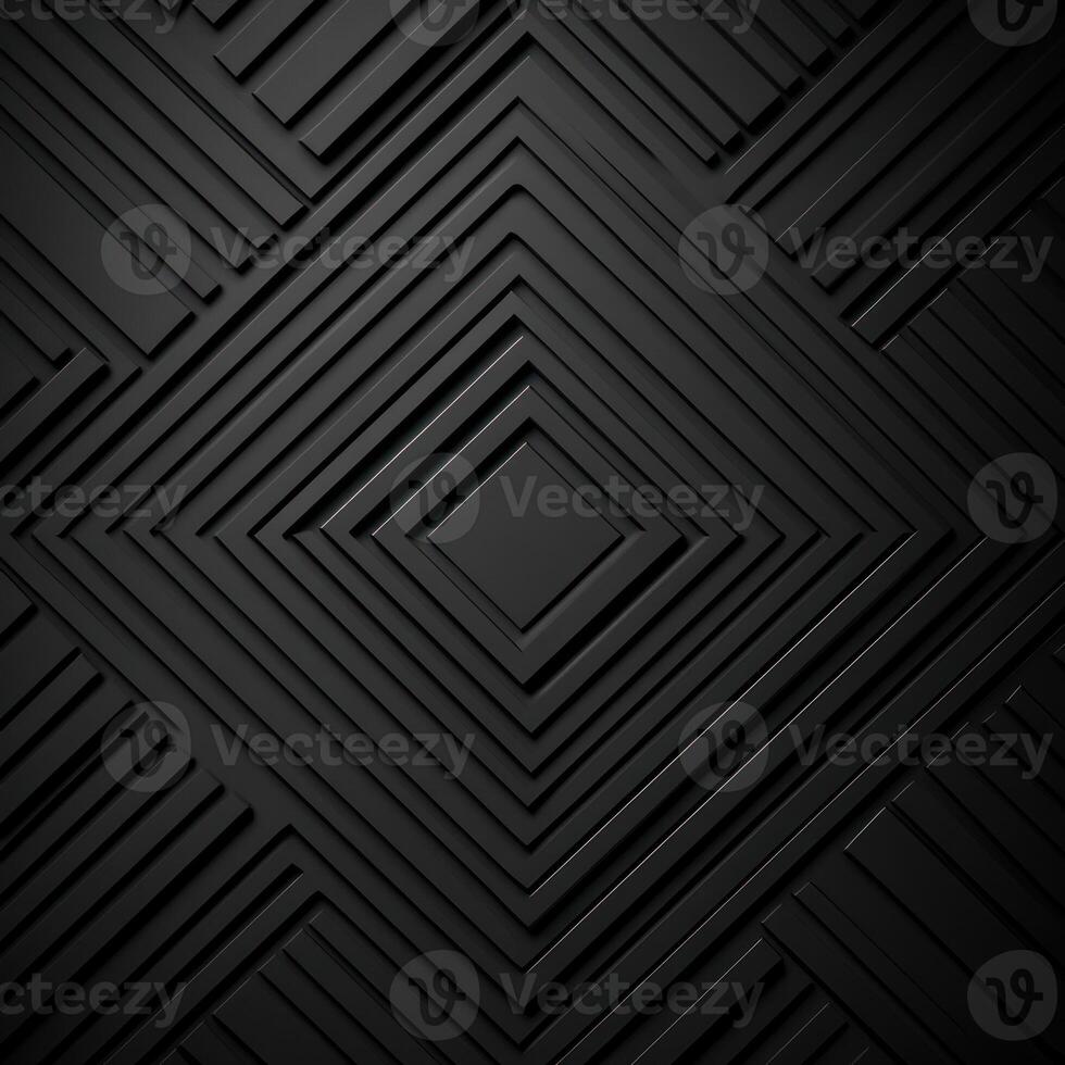 Abstract Black Geometric Pattern with a Central Diamond Shape photo