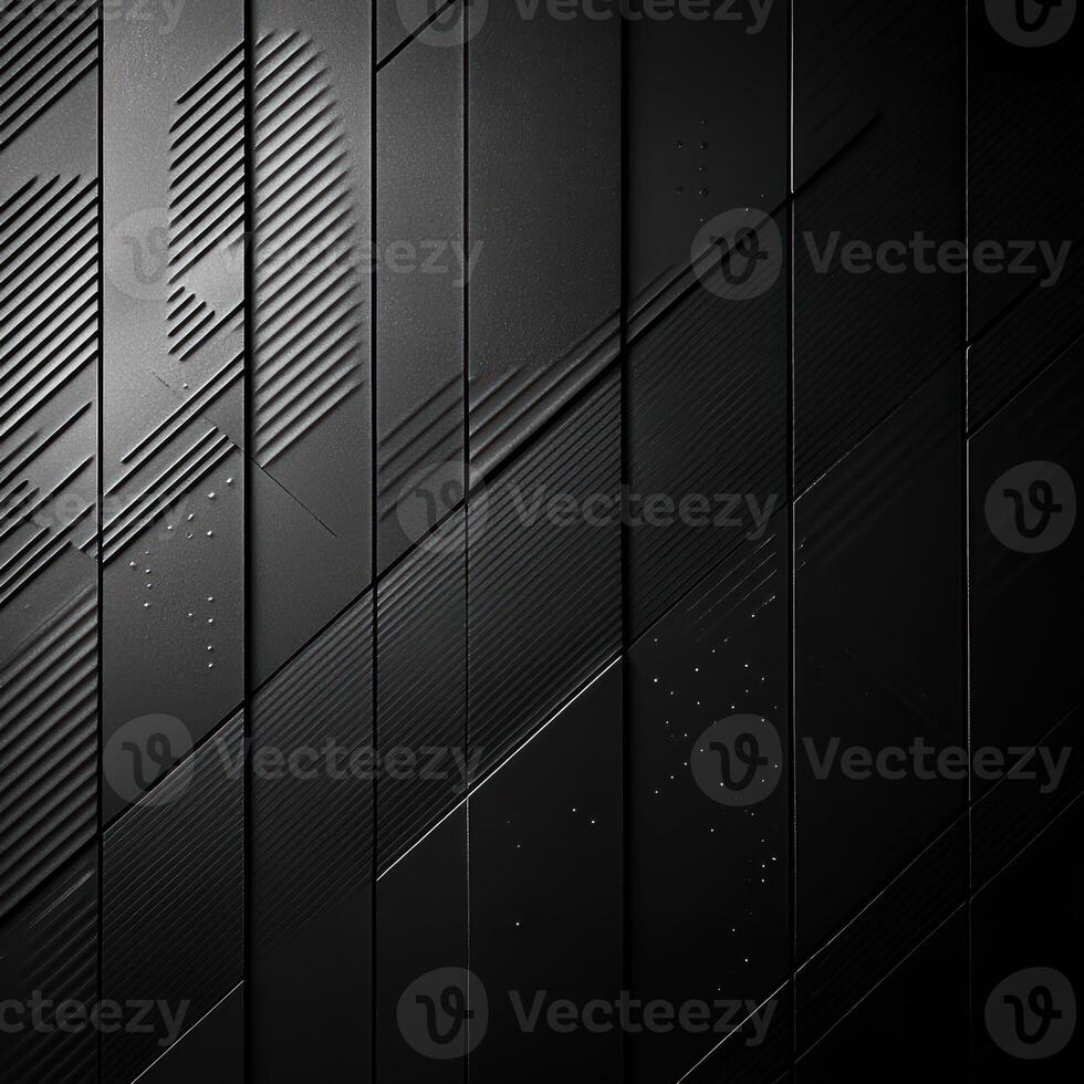 Abstract Black Patterned Wall with Geometric Lines photo