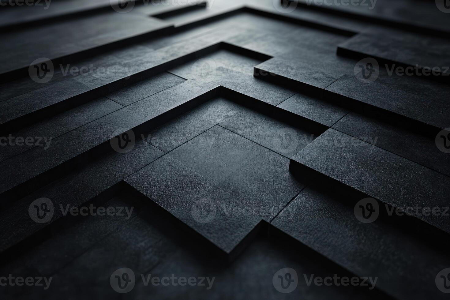 Abstract Geometric Pattern of Black Tiles with a Rough Texture photo