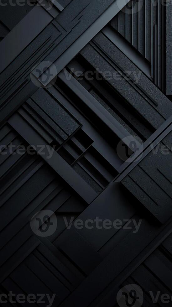 Abstract Black Geometric Pattern with Textured Surfaces photo