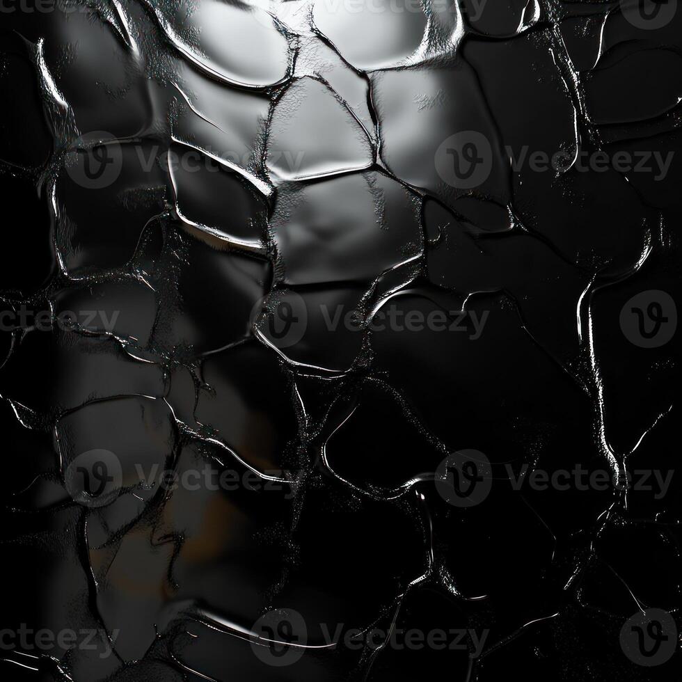 Abstract Black Liquid Texture with Interlocking Patterns photo