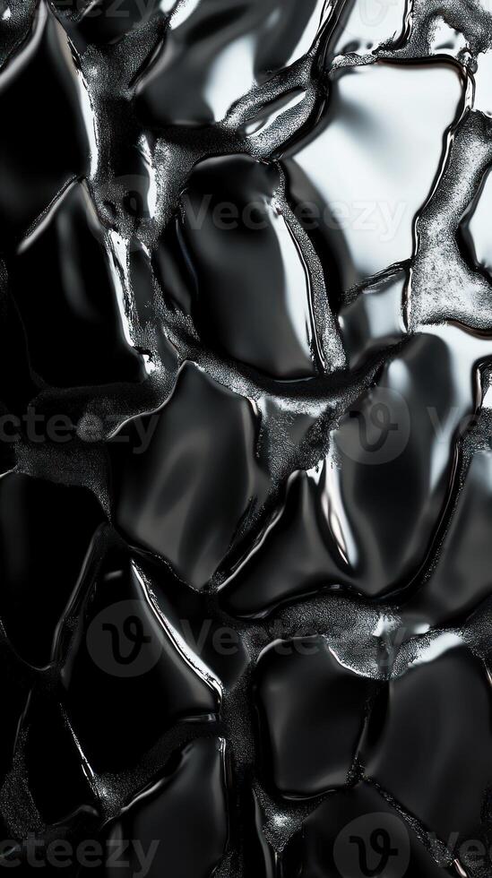 Abstract Black Liquid with a Glittering Surface photo