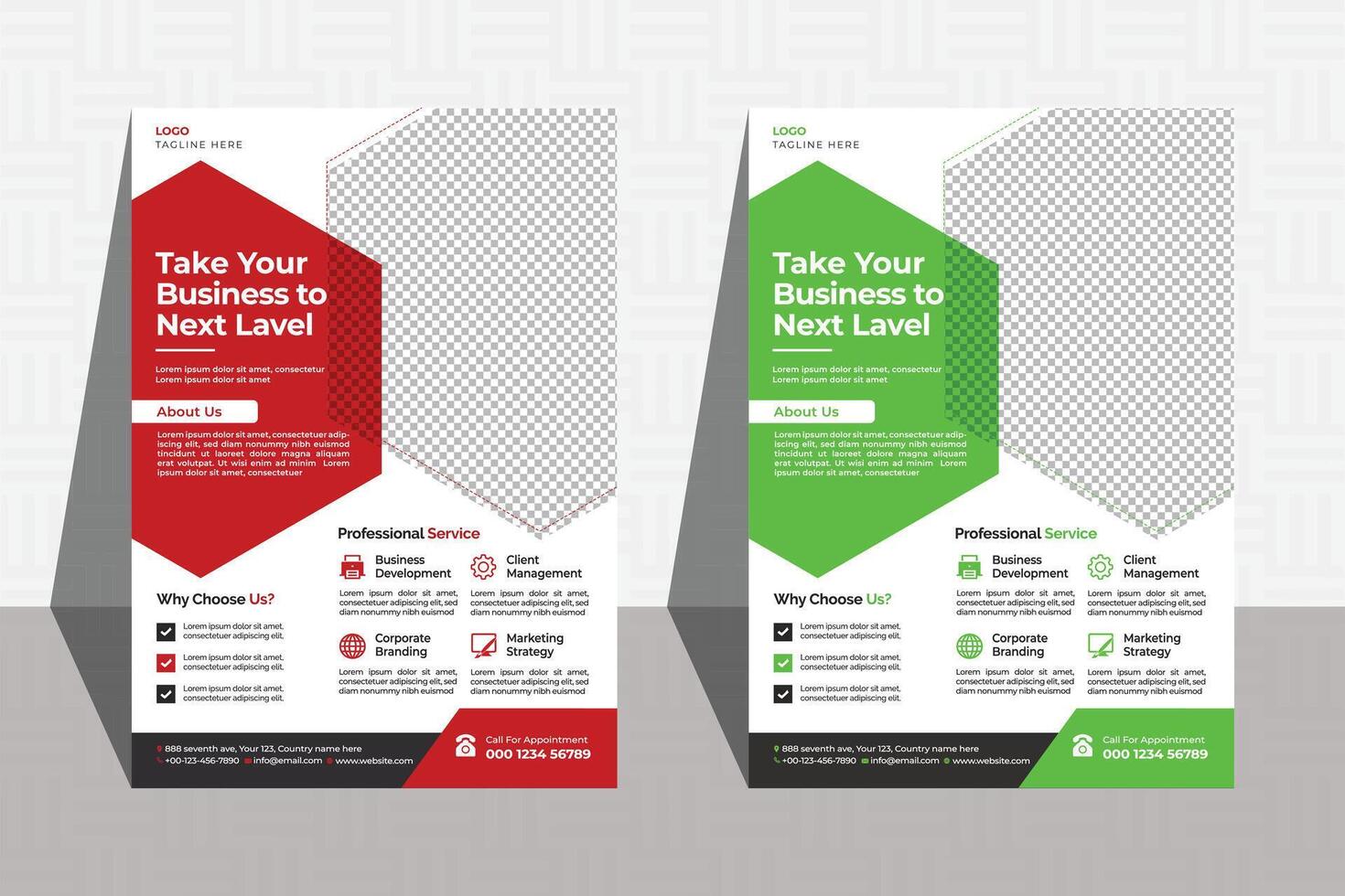 Modern a4 flyer design, perfect for creative professional business. vector