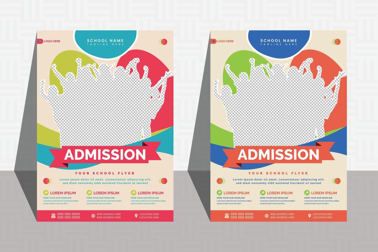 Admission templates of a4 flyer template, modern template, perfect for creative professional business vector