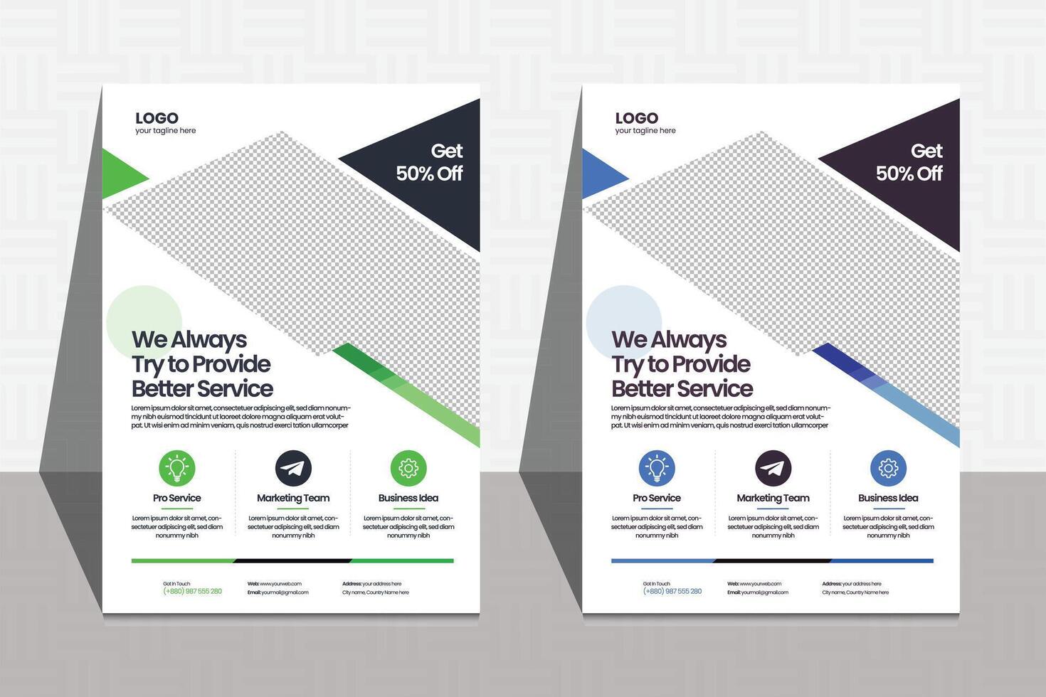 Modern a4 flyer design, perfect for creative professional business. vector