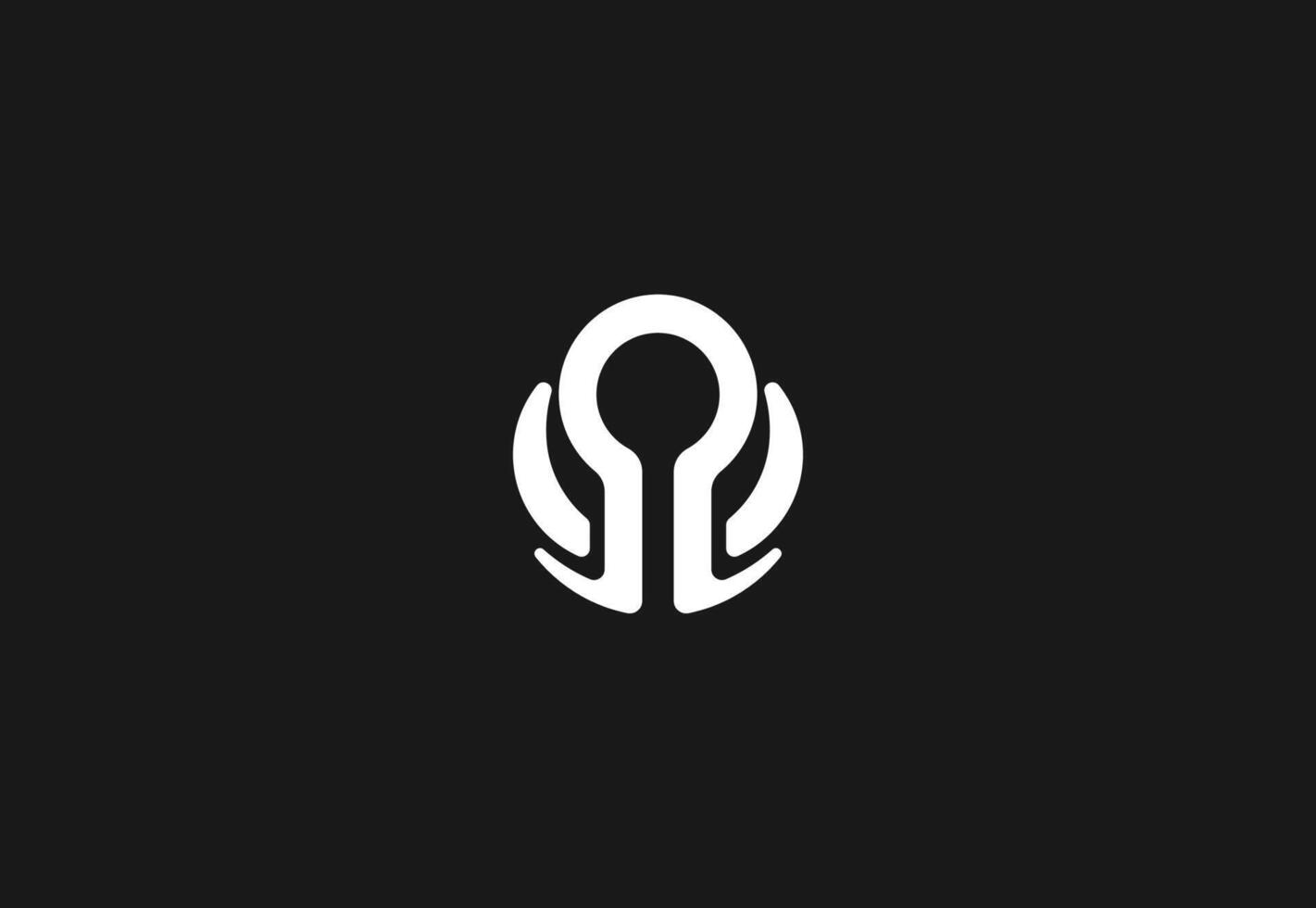 Abstract Tech Emblem - Modern Minimalistic Logo vector