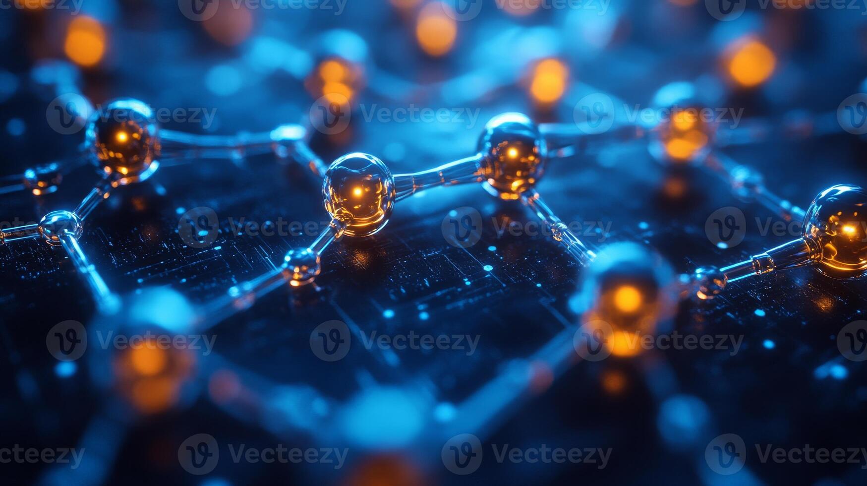 A new material, derived from renewable resources, is displayed under a bright, scientific environment showcasing its unique structure. photo