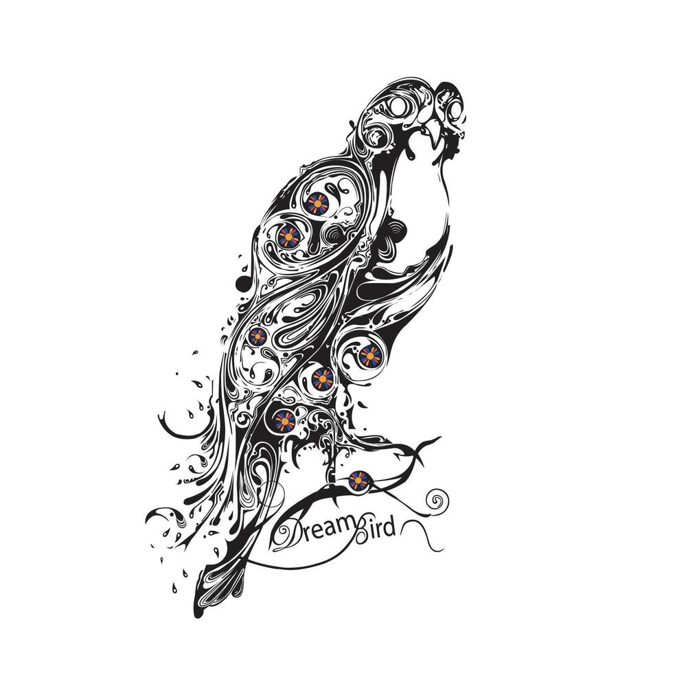 Dream bird artwork vector