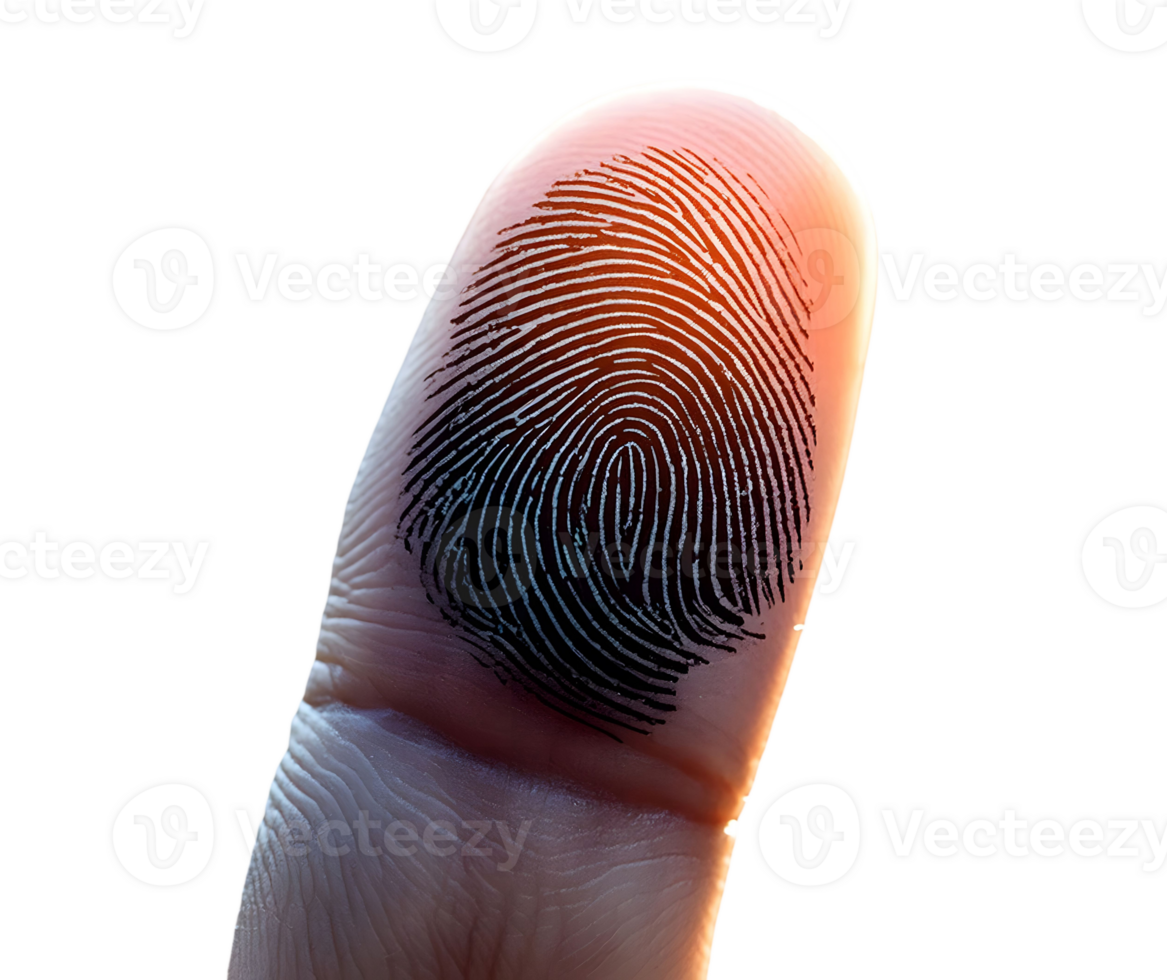 Man Interacting With Fingerprint on Touch Screen png