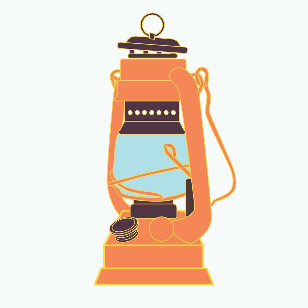 vintage lamp, illustration object vector