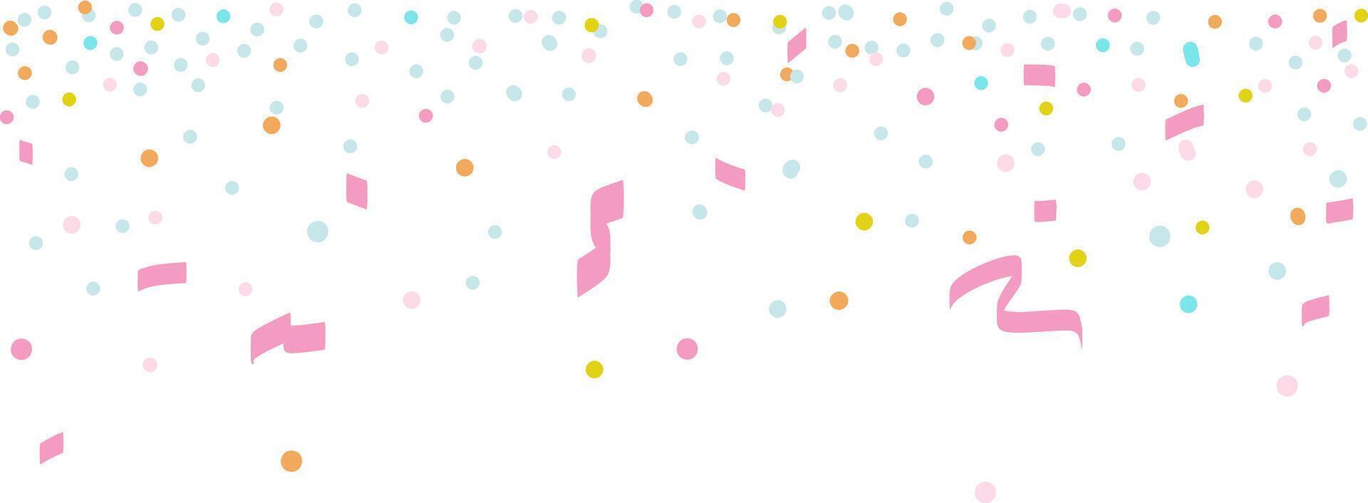 congratulatory background with colored confetti on white background. illustration vector