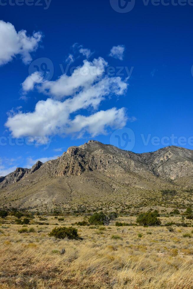 Big cumulus clouds in a mountain landscape in New Mexico photo