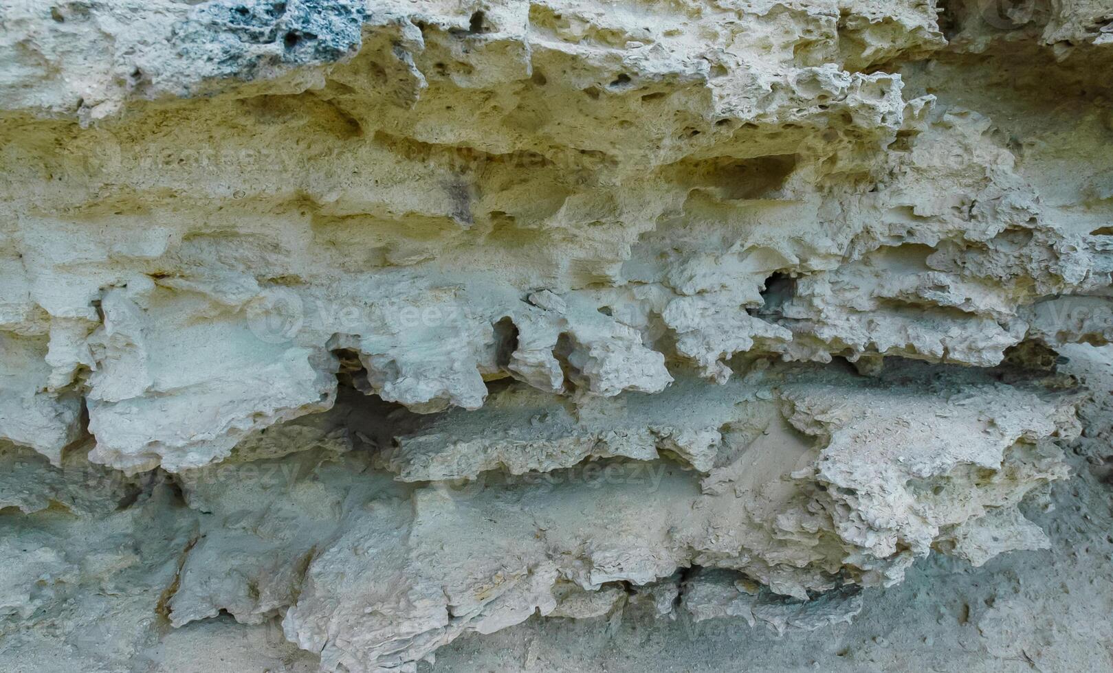 Weathering of the shell rocks of Dzhangul of the landslide coast in the western Crimea, Tarkhankut photo