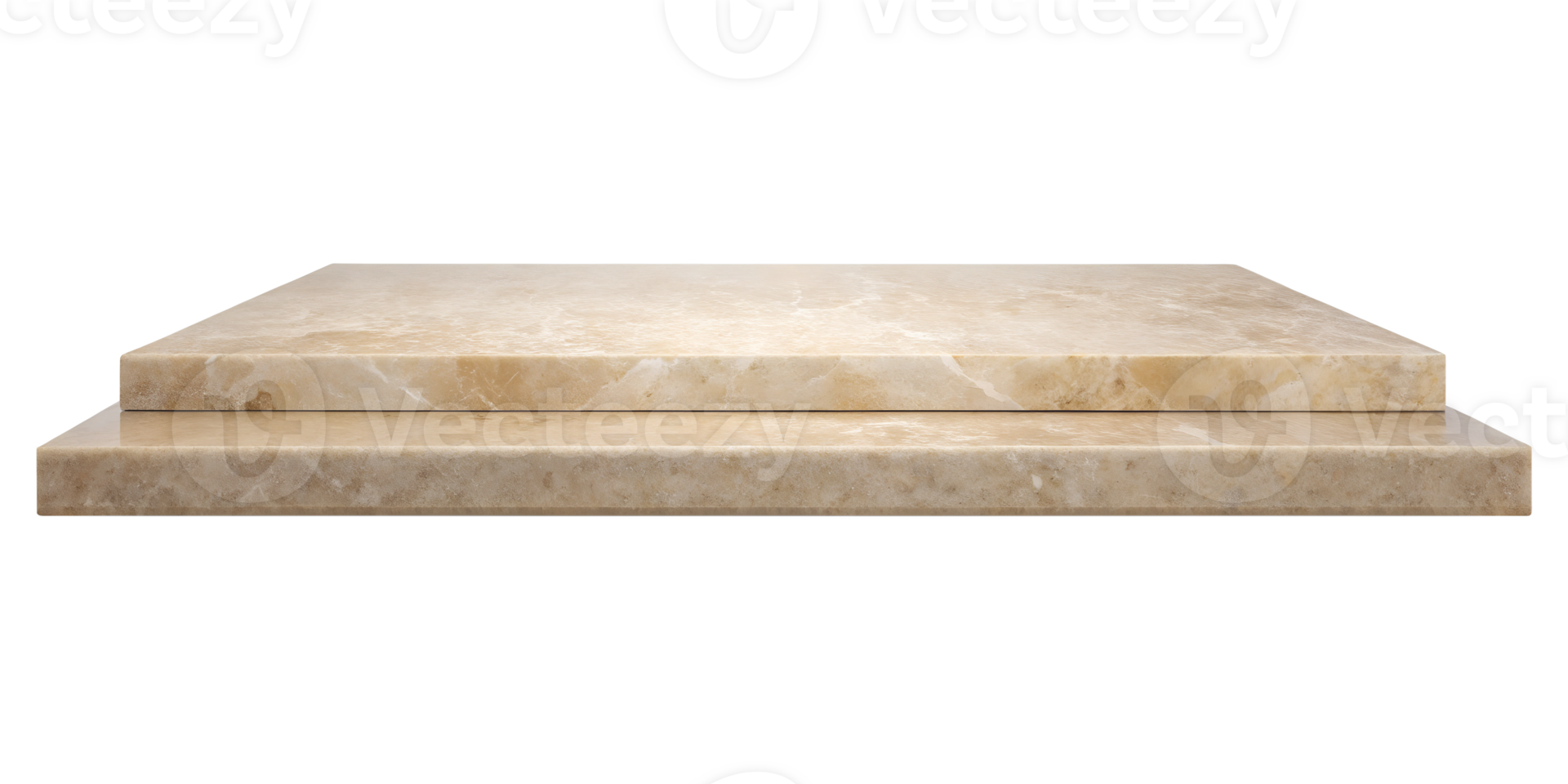 Marble step podium isolated, perfect for product presentation, transparent file png
