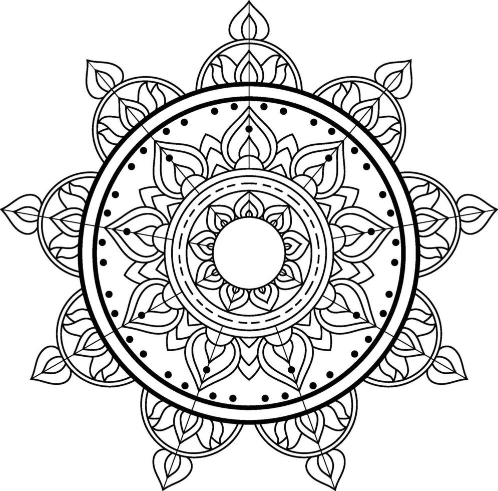 Beautiful Floral Mandala design, Creative ornamental decorative element in circle shape. black mandala circles Abstract mandala banners vector