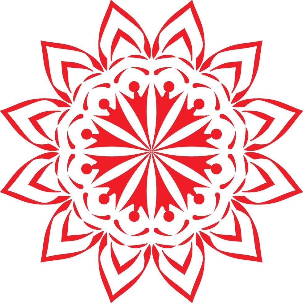 Decorative mandala on white background Circular Flower Mandala on White vector