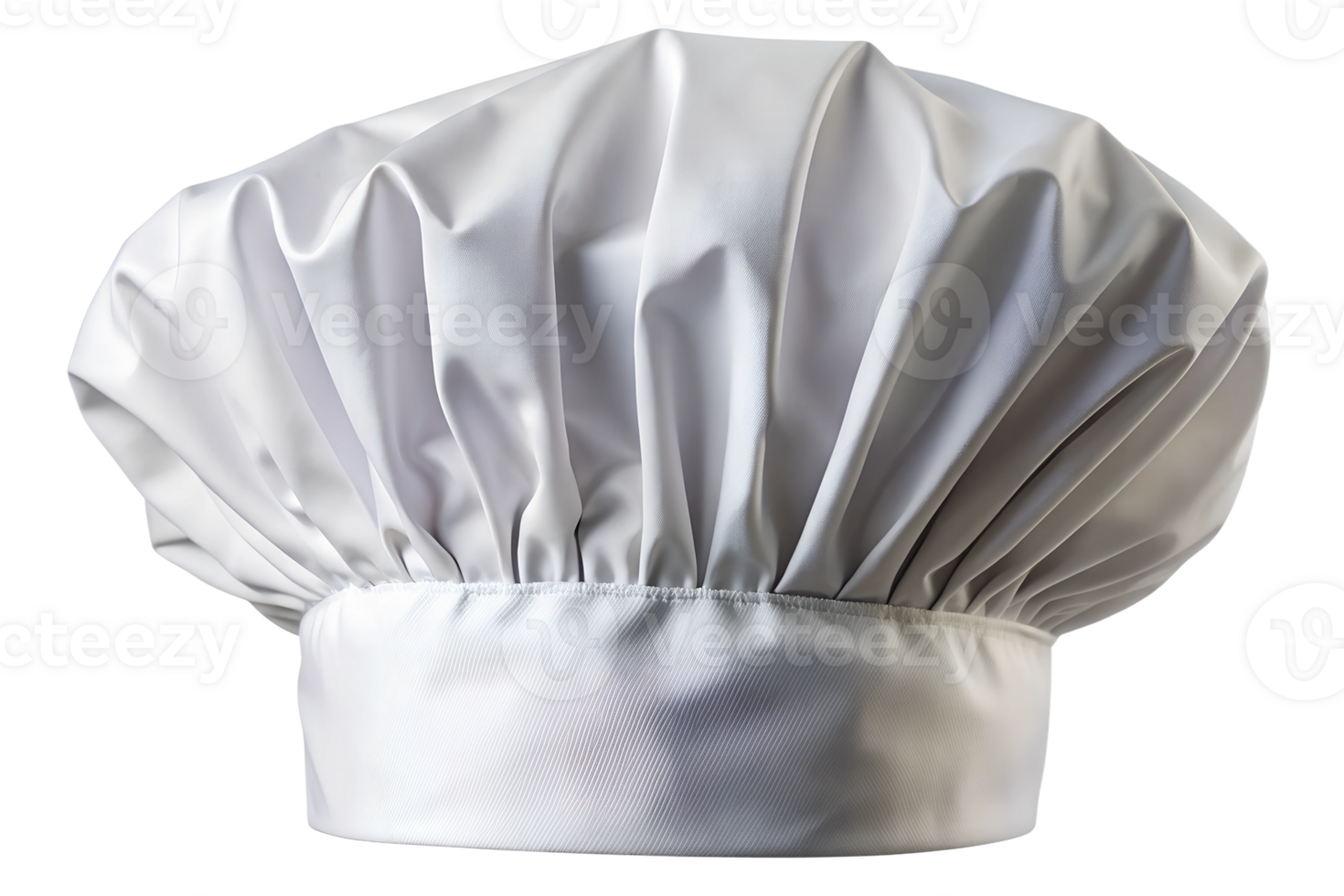 Crisp white chef hat, transparent file png