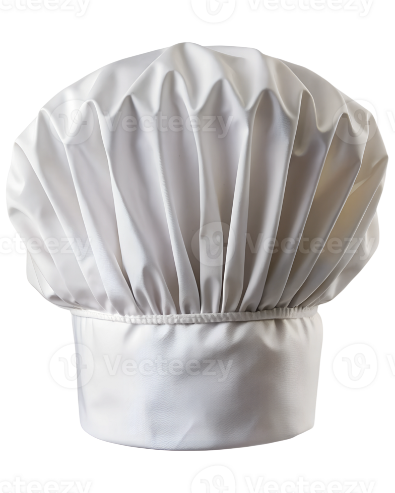 Traditional white chef hat isolated, transparent file png