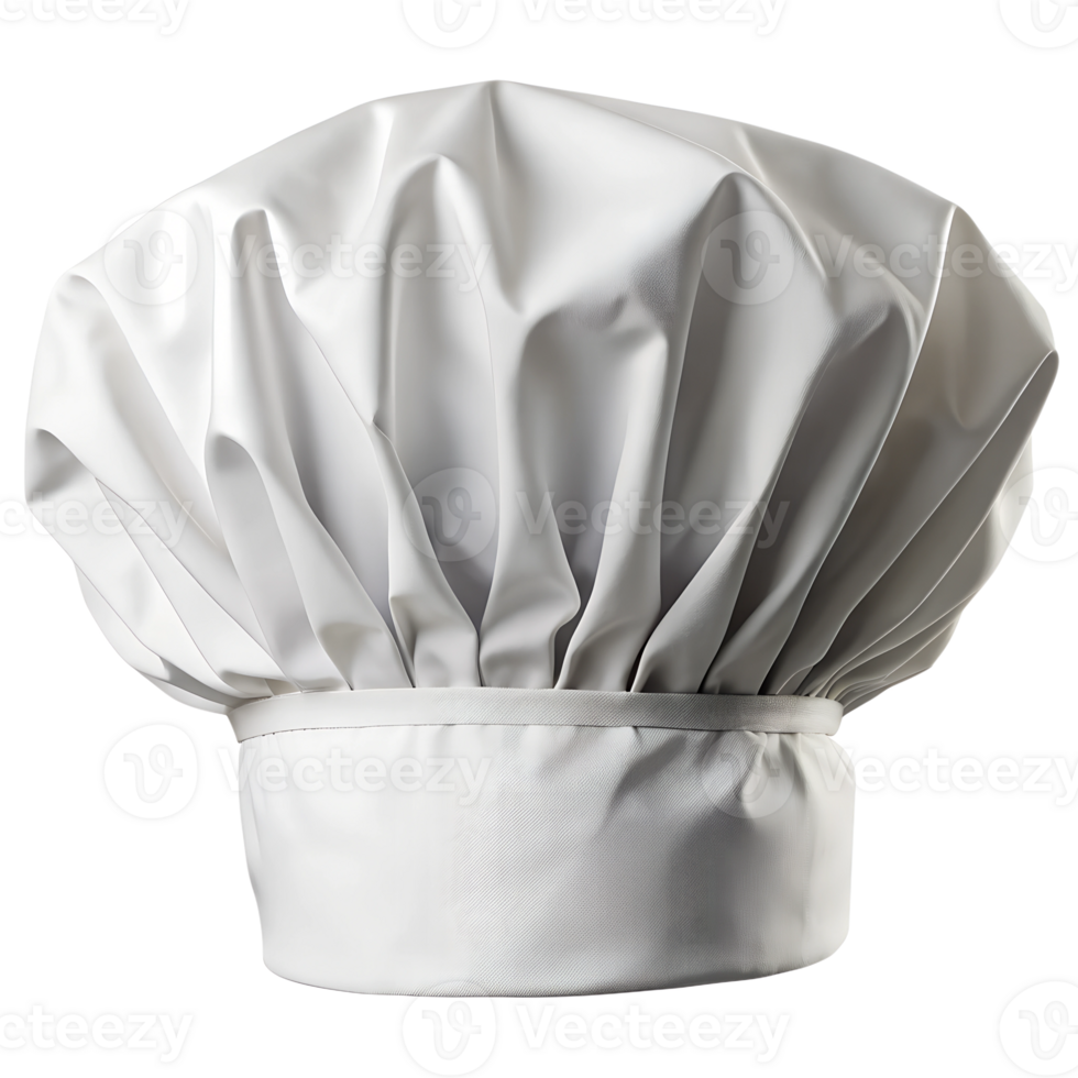 White chef hat, transparent file png