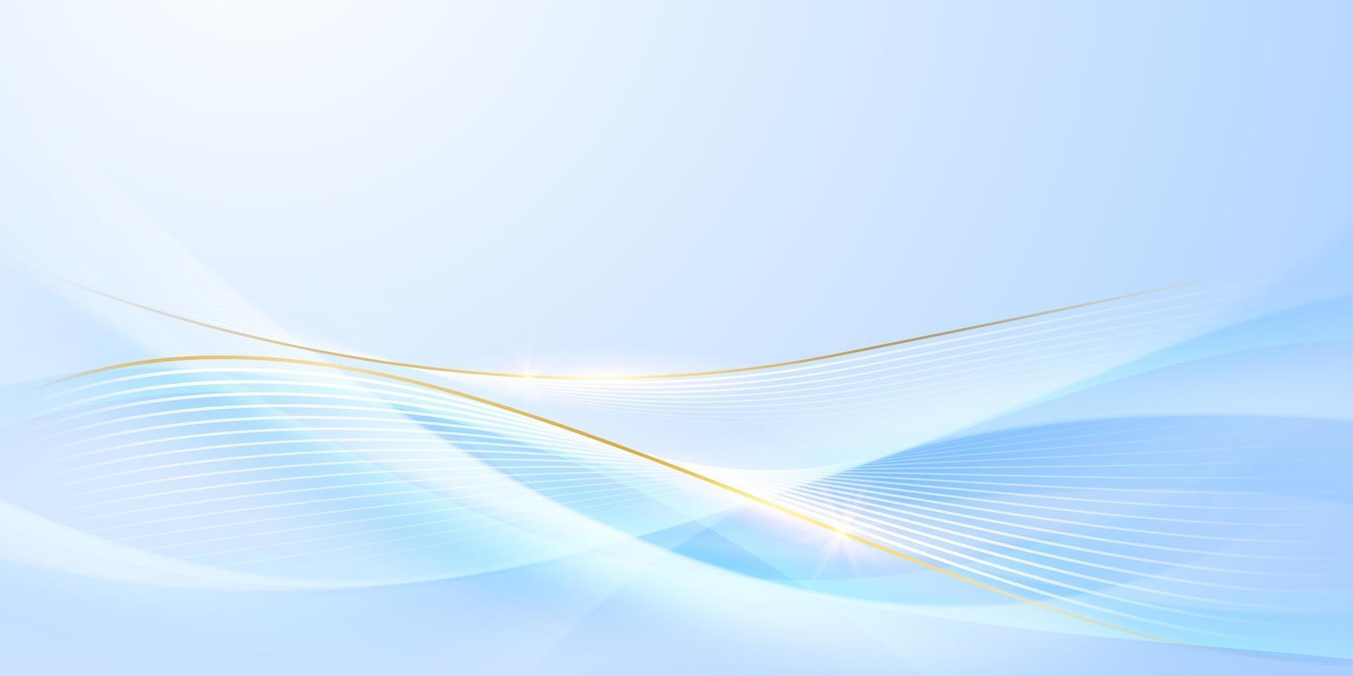 Blue waves abstract background, modern design, illustration vector